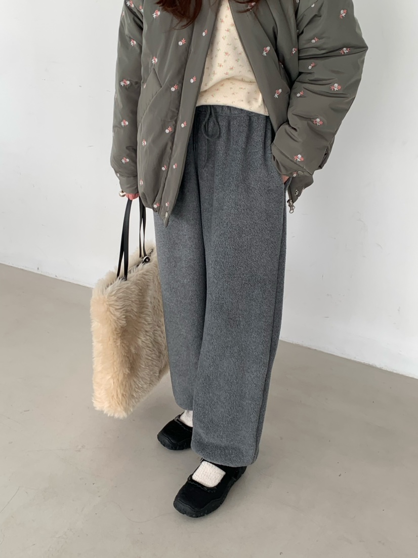 PEBBLE韓國代購㊣女士新品時尚真品熱賣推薦休閑褲羊毛雙層PEBBLE/LAYER休閑褲