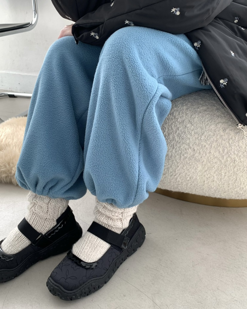 PEBBLE韓國代購㊣女士新品時尚真品熱賣推薦休閑褲羊毛雙層PEBBLE/LAYER休閑褲