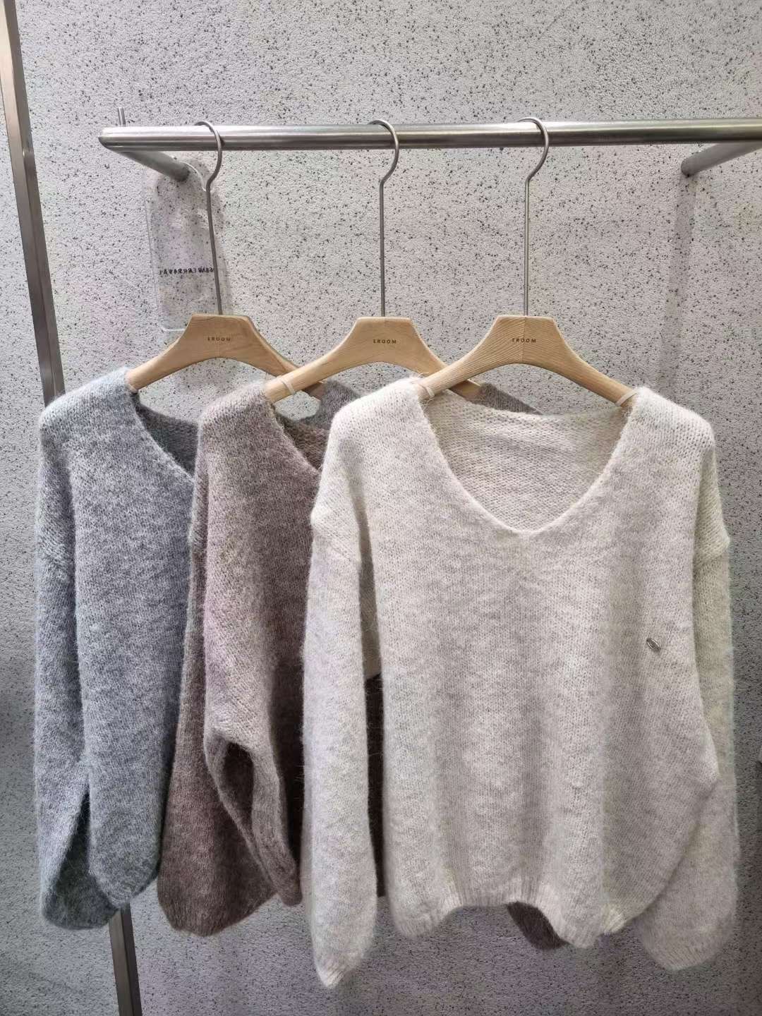 EROOM東大門㊣直郵女士新品休閑熱賣時尚真品人氣25秋冬針織衫EROOM針織衫圖色1左一色