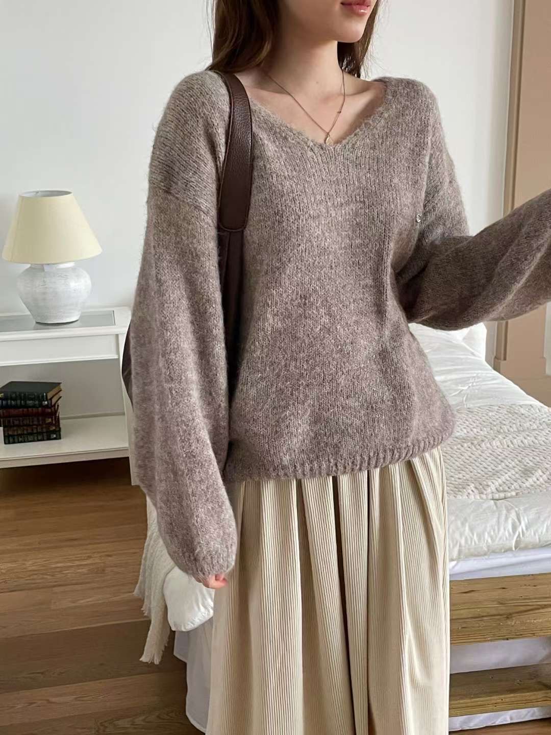 EROOM東大門㊣直郵女士新品休閑熱賣時尚真品人氣25秋冬針織衫EROOM針織衫圖色2