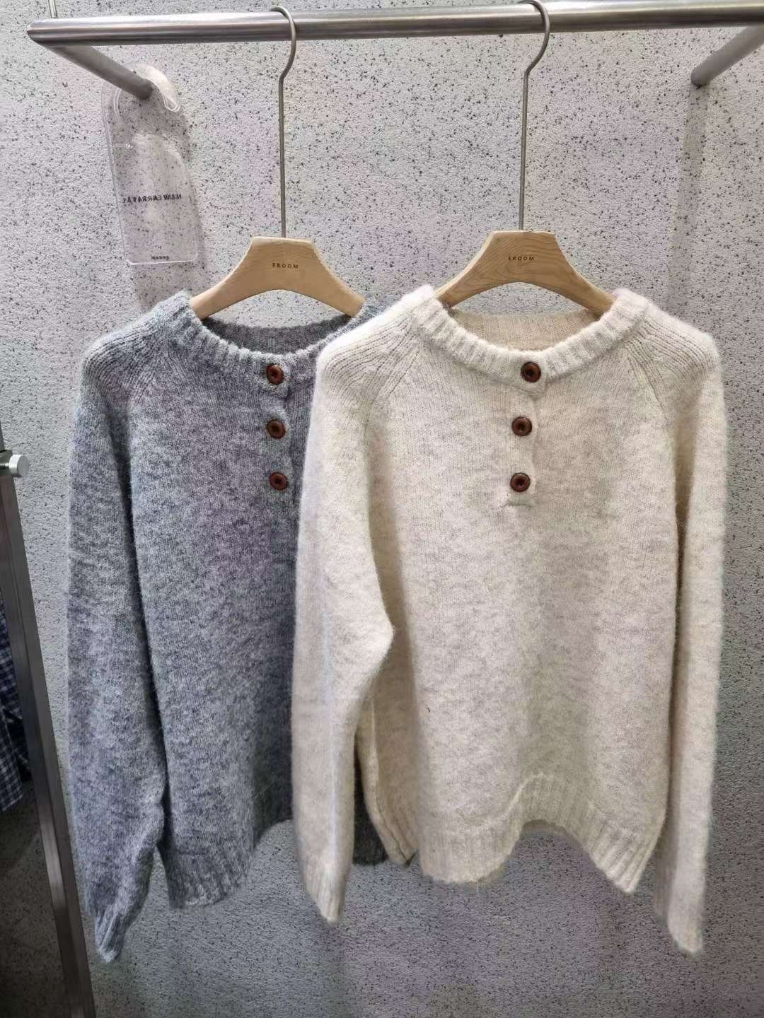 EROOM東大門㊣實拍女裝新款25秋冬時尚熱賣職業休閑推薦毛衣EROOM毛衣