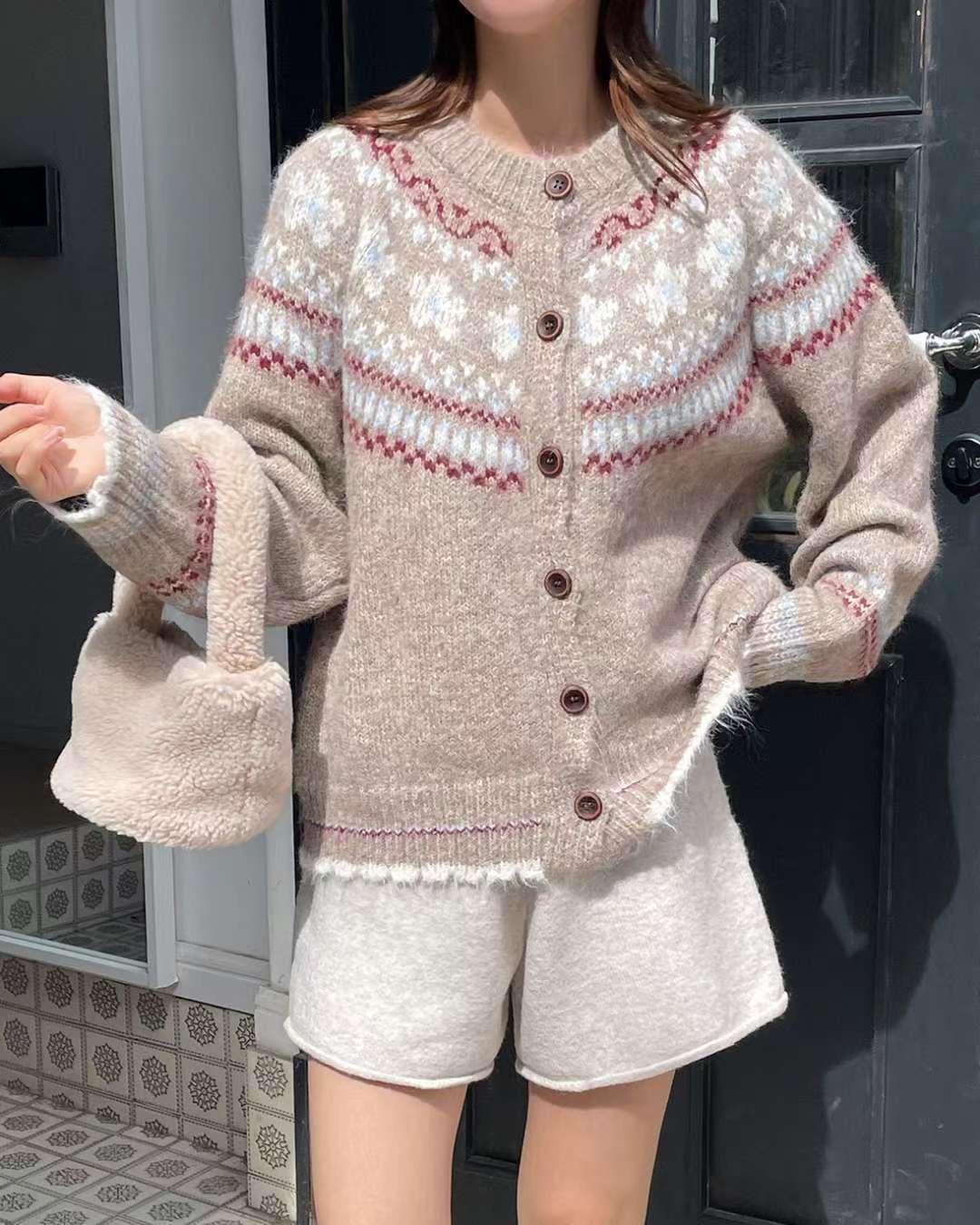 EROOM韓國代購㊣女士新款真品時尚人氣熱賣職業推薦25秋冬毛衣EROOM毛衣圖色2