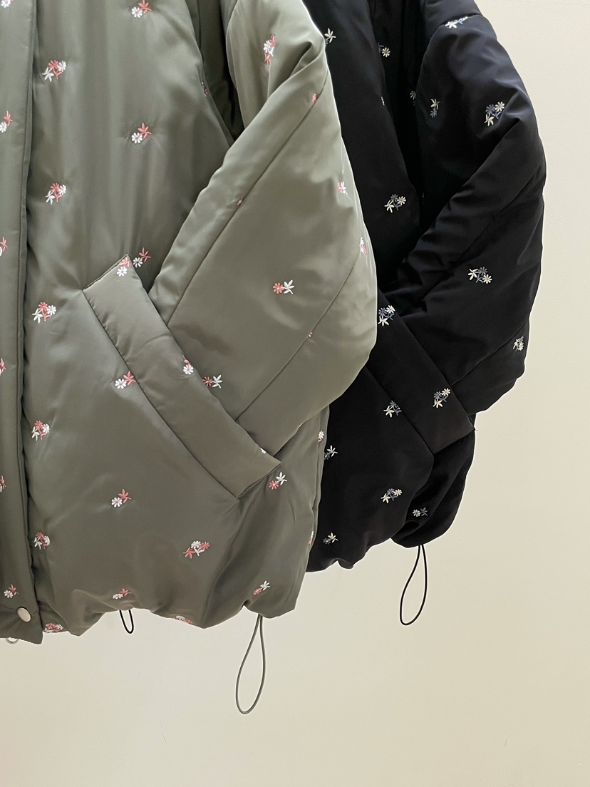 PEBBLE東大門㊣實拍女裝新品熱賣真品25秋冬短款棉服口袋絎縫PEBBLE/LAYER短款棉服