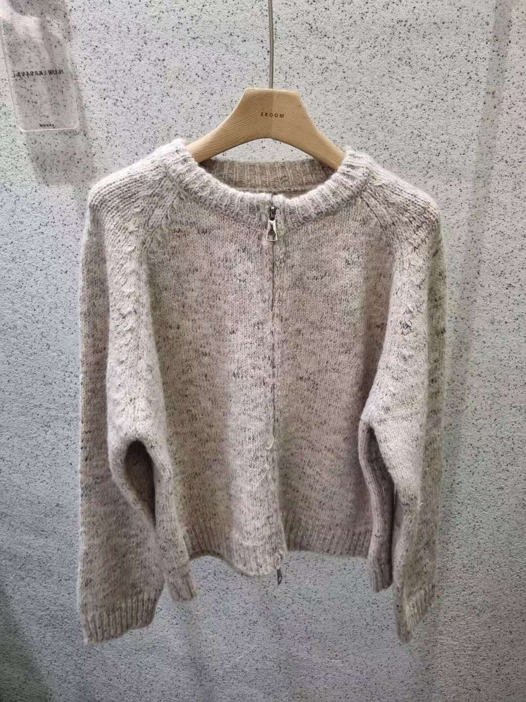 EROOM韓國直郵㊣女士新款職業人氣時尚推薦休閑25秋冬毛衣拉鏈EROOM毛衣圖色1