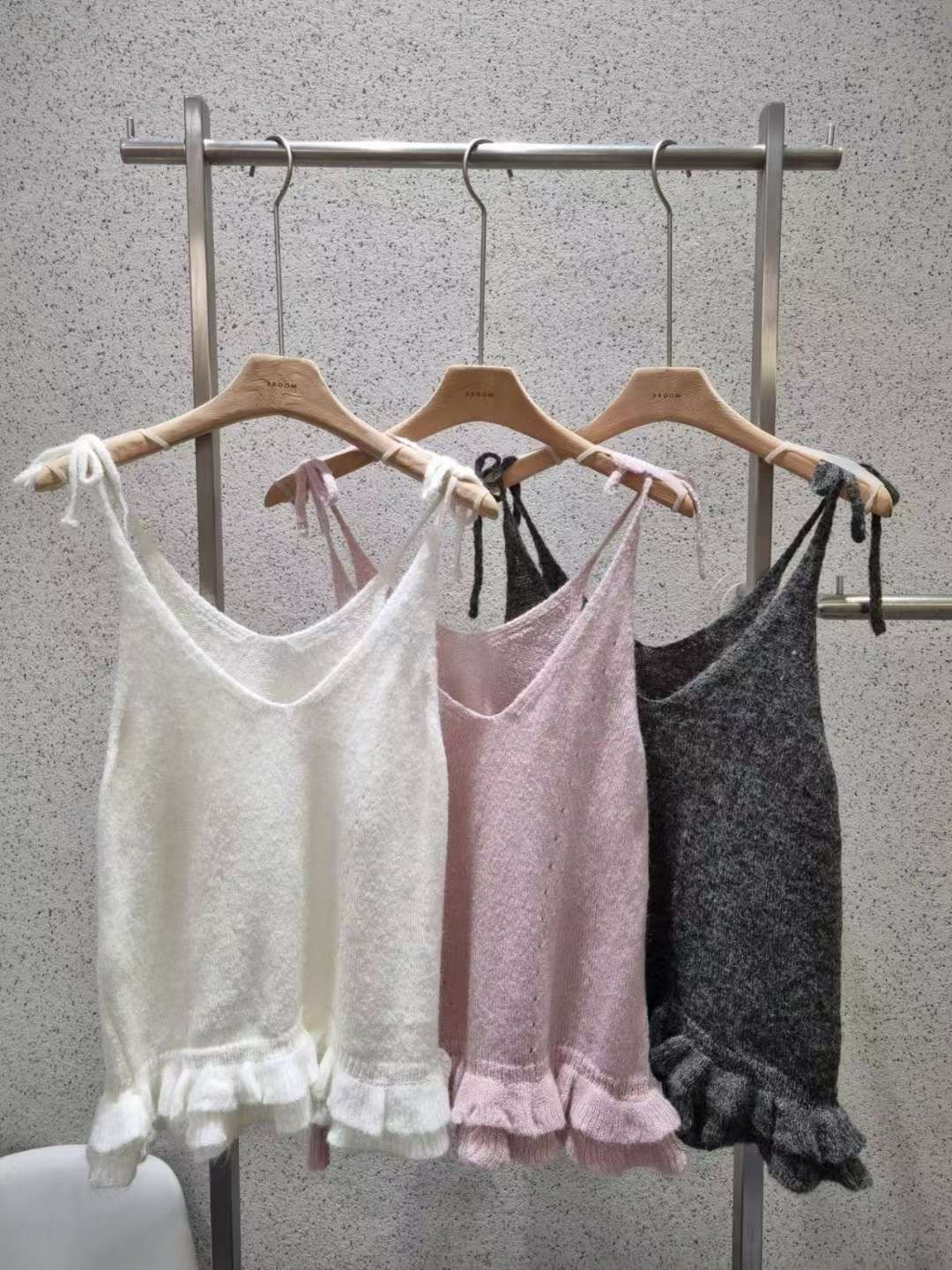 EROOM東大門㊣代購女士新款休閑職業人氣套裝荷葉邊套裝開衫EROOM套裝