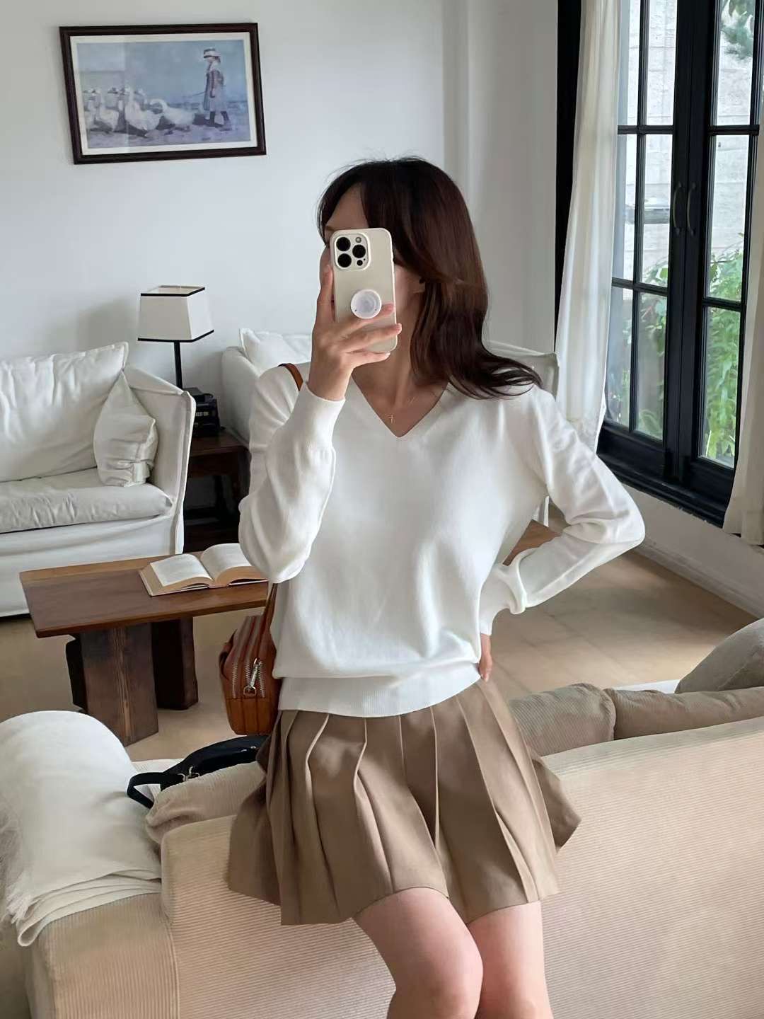 EROOM韓國代購㊣女士新款時尚推薦休閑熱賣人氣25秋冬長袖T恤EROOM長袖T恤圖色4