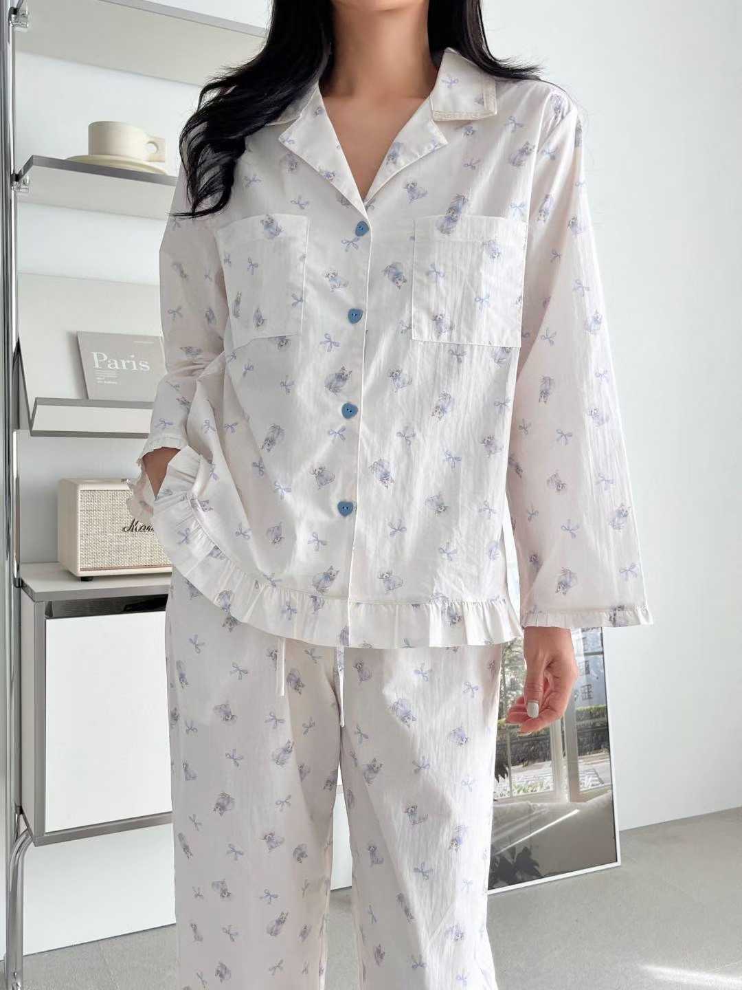 VICTORIA-P韓國直郵㊣女裝新品熱賣真品25秋冬休閑人氣睡衣VICTORIA睡衣