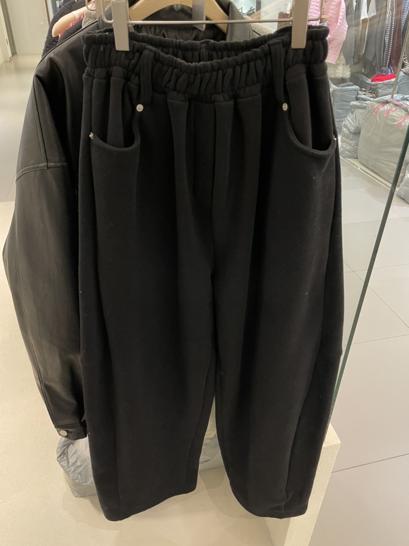 NOB東大門㊣實拍女士新品真品時尚休閑25秋冬職業休閑褲抓絨NOB休閑褲圖色2