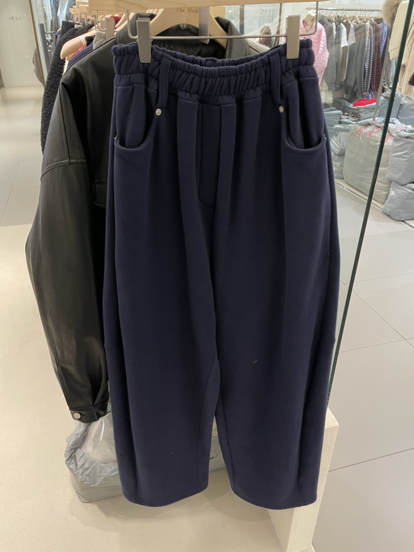 NOB東大門㊣實拍女士新品真品時尚休閑25秋冬職業休閑褲抓絨NOB休閑褲圖色3