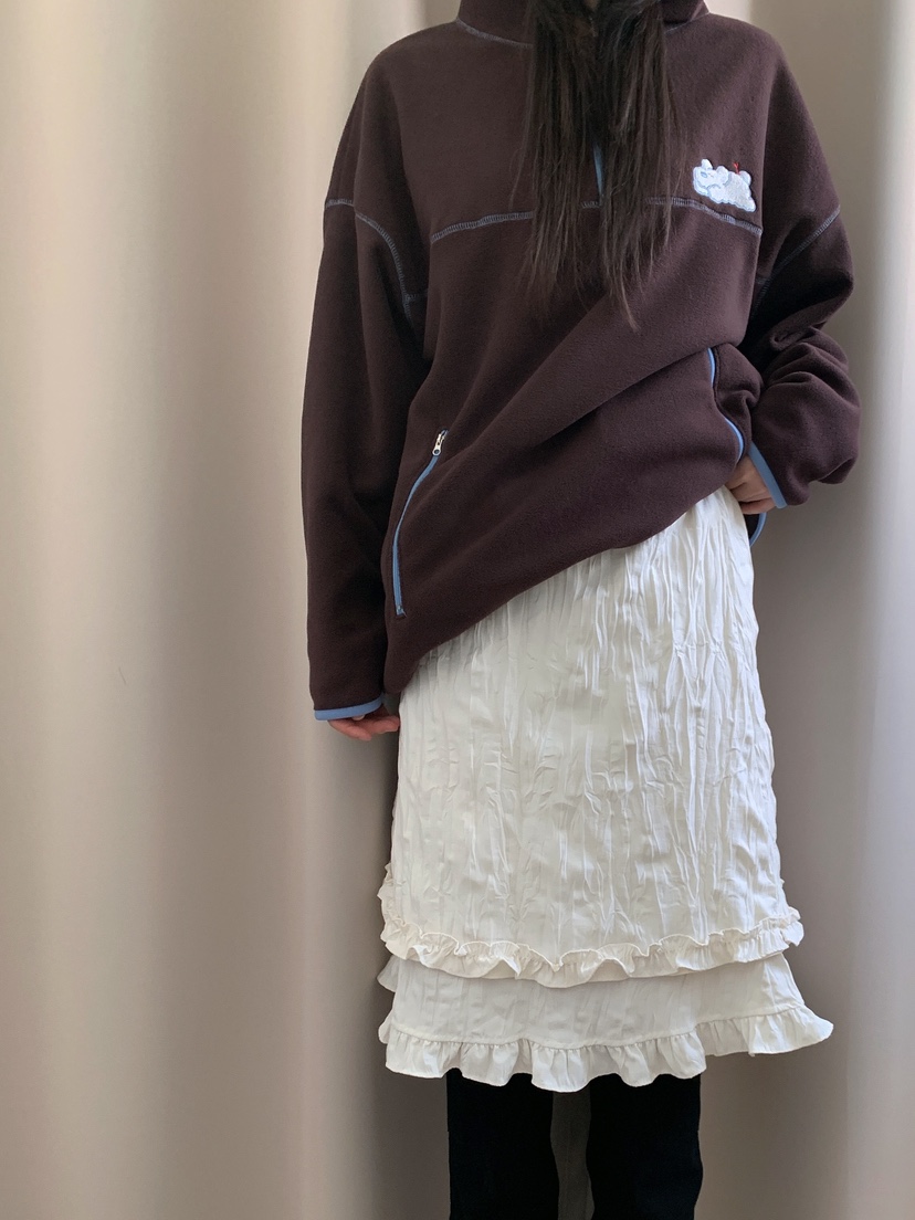 ZITTEN韓國代購㊣女士新品真品25秋冬半身裙中短裙百褶褶裙ZITTEN半身裙/中短裙