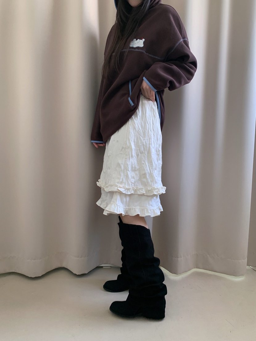 ZITTEN韓國代購㊣女士新品真品25秋冬半身裙中短裙百褶褶裙ZITTEN半身裙/中短裙