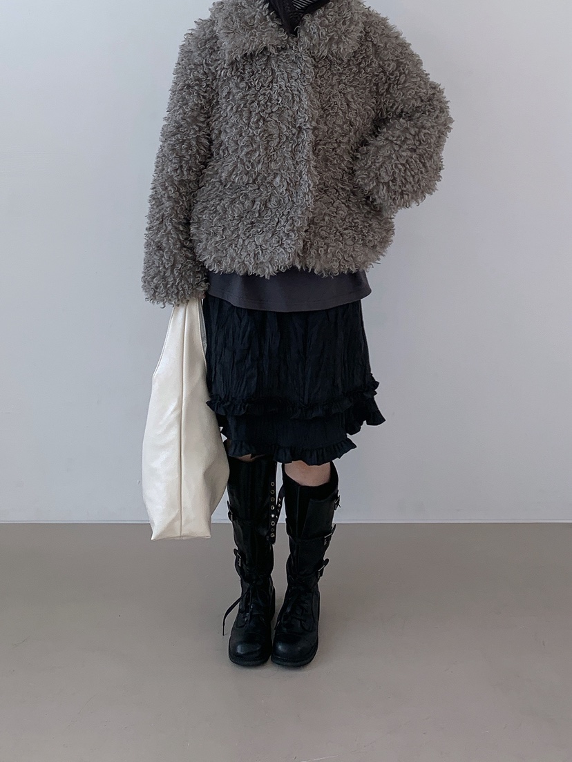 ZITTEN韓國代購㊣女士新品真品25秋冬半身裙中短裙百褶褶裙ZITTEN半身裙/中短裙