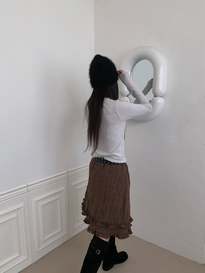 ZITTEN韓國代購㊣女士新品真品25秋冬半身裙中短裙百褶褶裙ZITTEN半身裙/中短裙