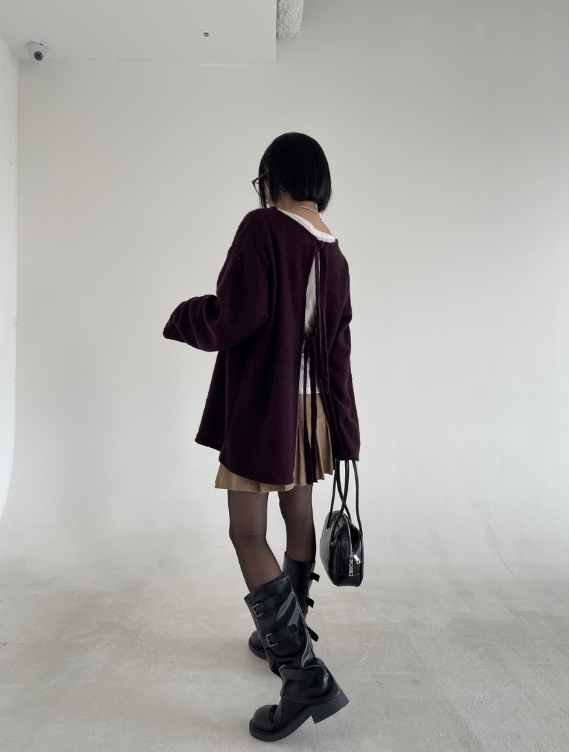 REIZ韓國代購㊣女士新款時尚人氣休閑25秋冬推薦熱賣針織衫REIZ針織衫