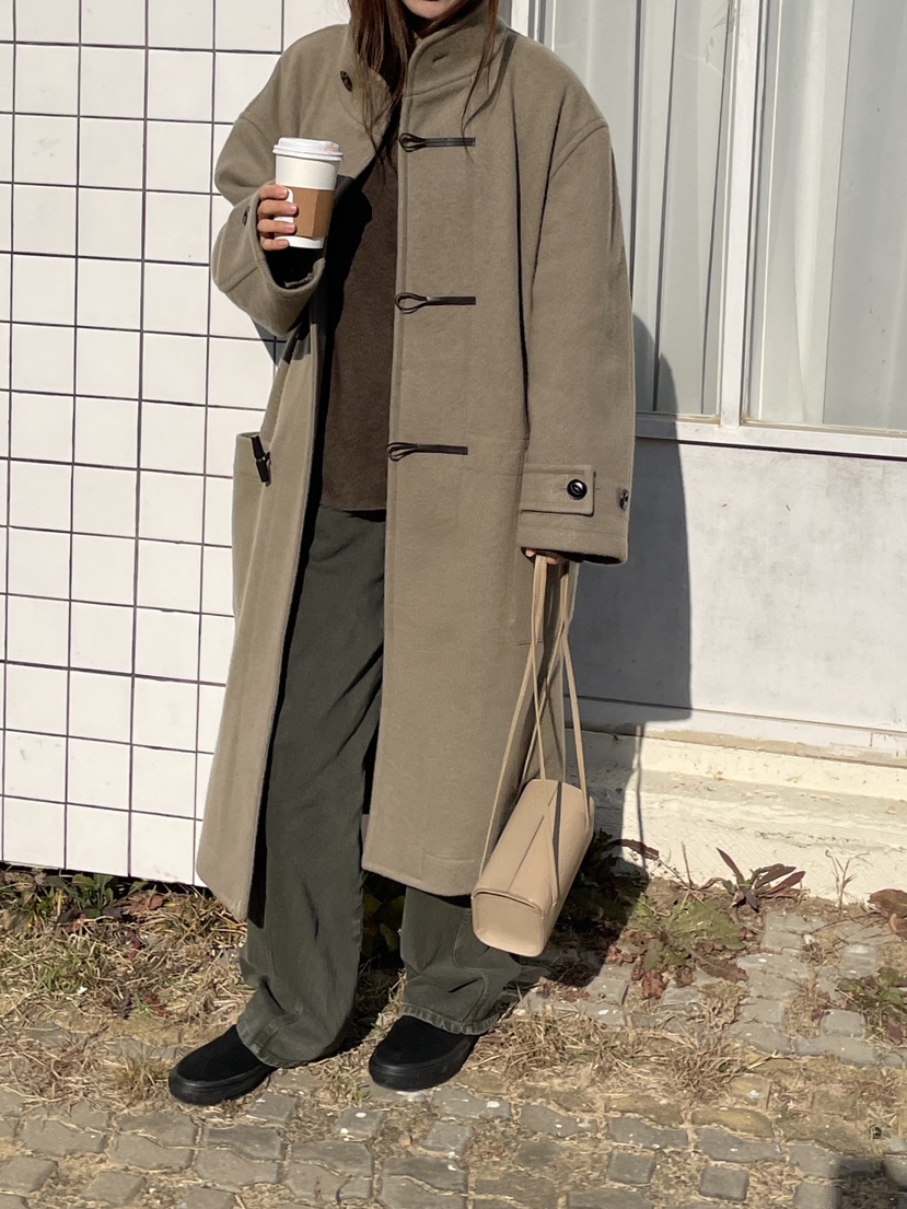 WATER/RIVER韓國代購㊣女士新品人氣熱賣時尚真品中長款大衣WATER/RIVER中長款大衣