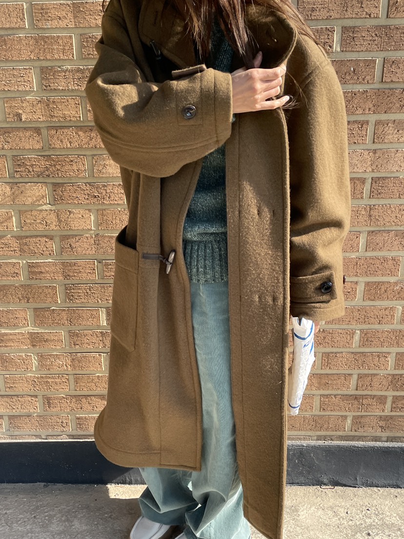 WATER/RIVER韓國代購㊣女士新品人氣熱賣時尚真品中長款大衣WATER/RIVER中長款大衣