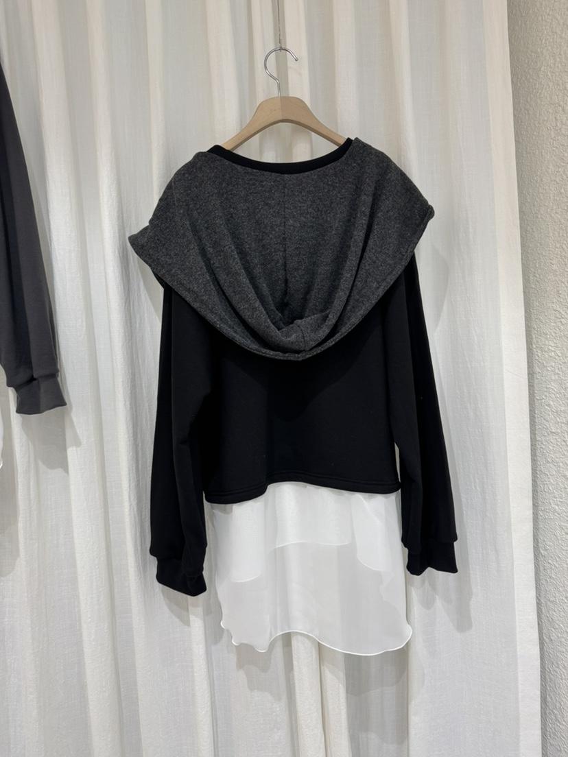 COKKIRI東大門㊣直郵女裝新品熱賣職業25秋冬長袖T恤連帽衫雙層COKKIRI長袖T恤