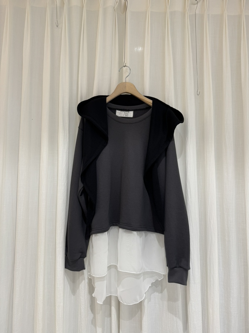 COKKIRI東大門㊣直郵女裝新品熱賣職業25秋冬長袖T恤連帽衫雙層COKKIRI長袖T恤圖色1