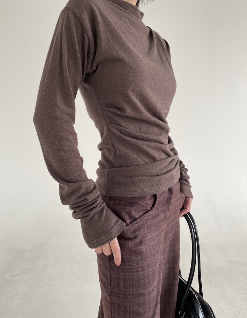 REIZ東大門㊣代購女士新款熱賣25秋冬人氣推薦長袖T恤安哥拉REIZ長袖T恤