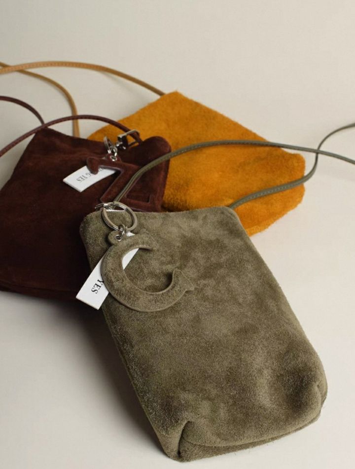 TROUVAILLE韓國直郵㊣女士新品熱賣真品單肩斜跨包絨面革牛皮TROUVAILLE單肩/斜跨包