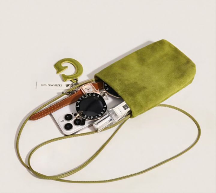 TROUVAILLE韓國直郵㊣女士新品熱賣真品單肩斜跨包絨面革牛皮TROUVAILLE單肩/斜跨包