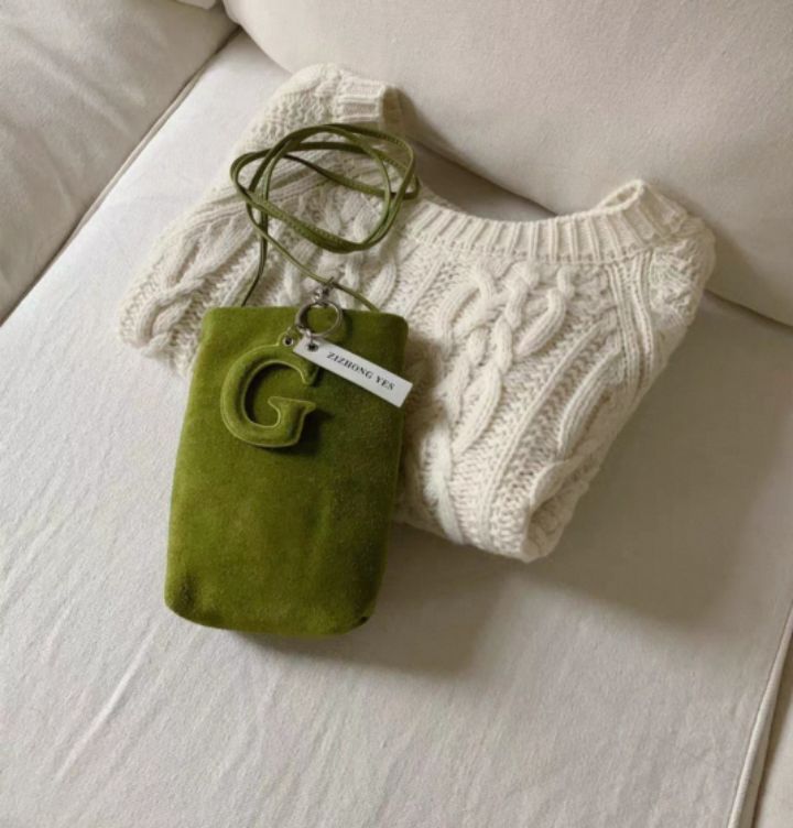 TROUVAILLE韓國直郵㊣女士新品熱賣真品單肩斜跨包絨面革牛皮TROUVAILLE單肩/斜跨包