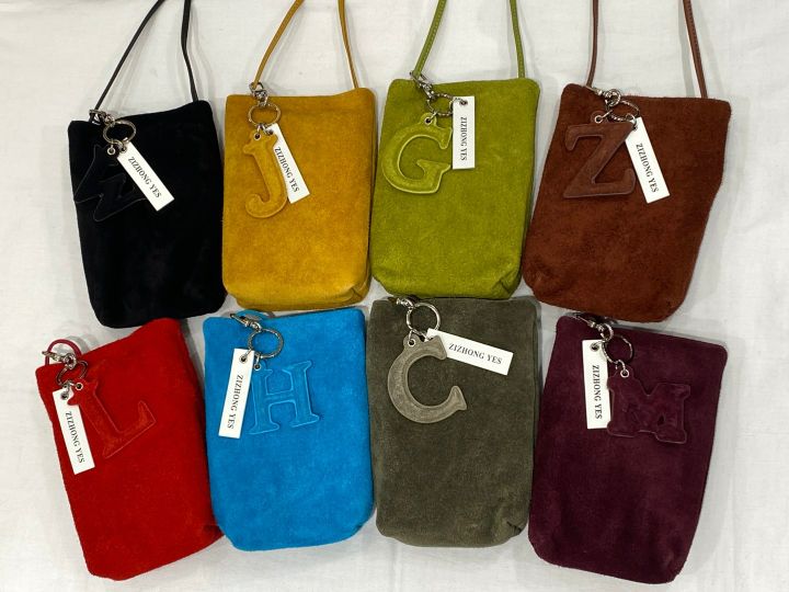 TROUVAILLE韓國直郵㊣女士新品熱賣真品單肩斜跨包絨面革牛皮TROUVAILLE單肩/斜跨包