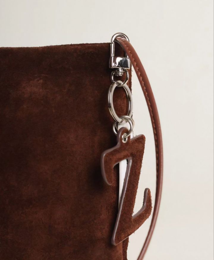 TROUVAILLE韓國直郵㊣女士新品熱賣真品單肩斜跨包絨面革牛皮TROUVAILLE單肩/斜跨包