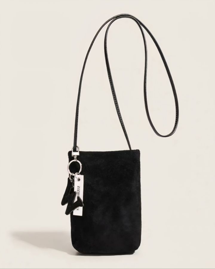 TROUVAILLE韓國直郵㊣女士新品熱賣真品單肩斜跨包絨面革牛皮TROUVAILLE單肩/斜跨包圖色4