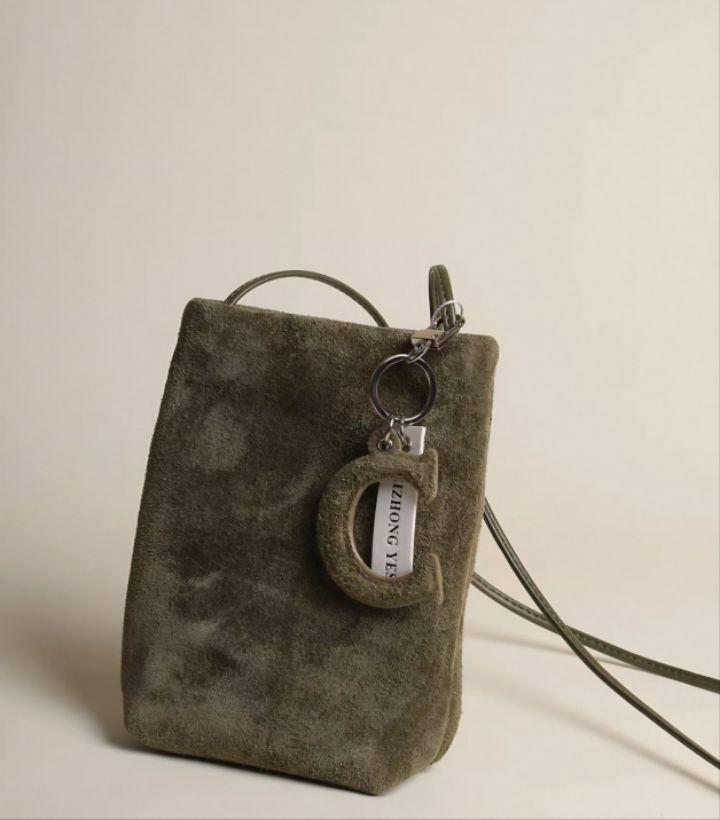 TROUVAILLE韓國直郵㊣女士新品熱賣真品單肩斜跨包絨面革牛皮TROUVAILLE單肩/斜跨包圖色6