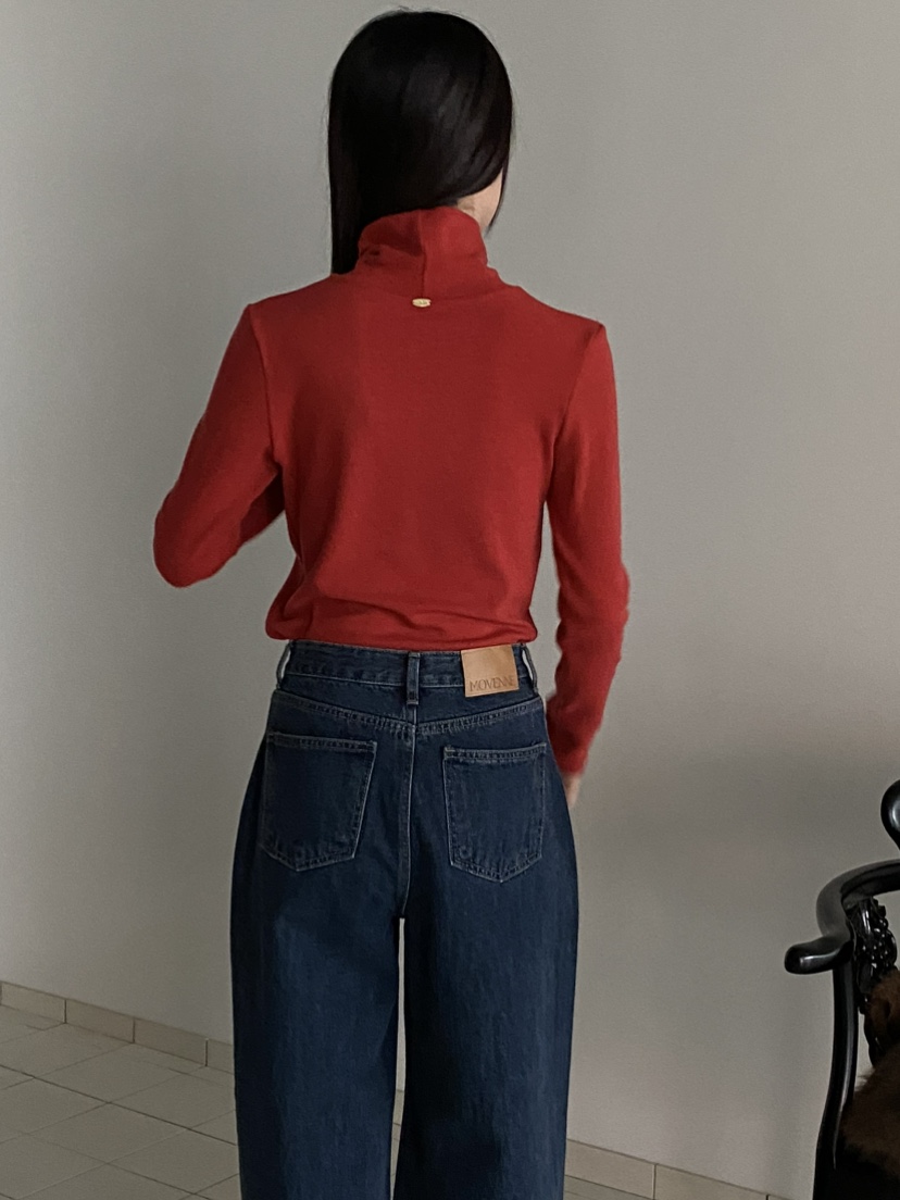 MOVENNE東大門㊣代購女裝新品推薦熱賣25秋冬真品長袖T恤羊毛MOVENNE長袖T恤