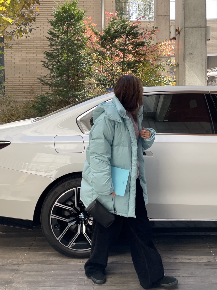 WATER/RIVER東大門㊣直郵女裝新款熱賣職業長款羽絨服兜帽WATER/RIVER長款羽絨服