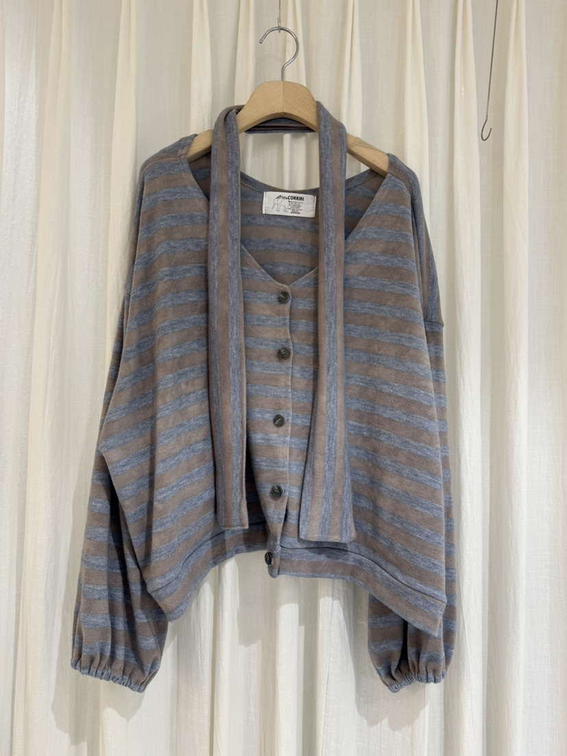 COKKIRI韓國直郵㊣女裝新品休閑人氣真品推薦針織衫單排扣開衫COKKIRI針織衫圖色1