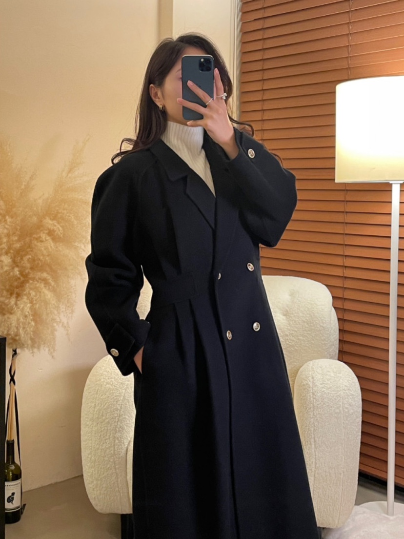 MILUI東大門㊣代購女裝新款熱賣人氣推薦25秋冬時尚中長款大衣MILUI中長款大衣