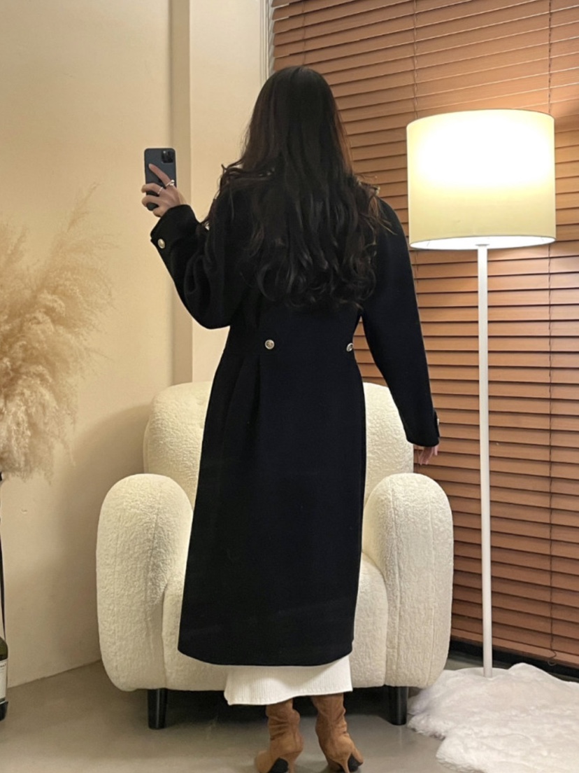 MILUI東大門㊣代購女裝新款熱賣人氣推薦25秋冬時尚中長款大衣MILUI中長款大衣