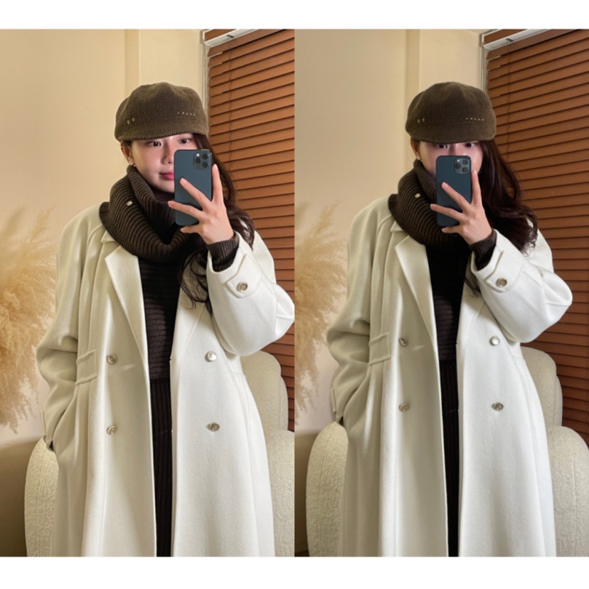 MILUI東大門㊣代購女裝新款熱賣人氣推薦25秋冬時尚中長款大衣MILUI中長款大衣