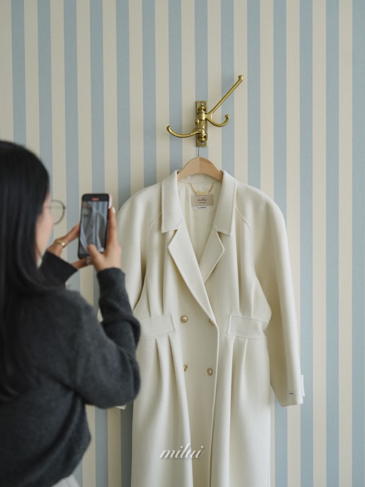 MILUI東大門㊣代購女裝新款熱賣人氣推薦25秋冬時尚中長款大衣MILUI中長款大衣