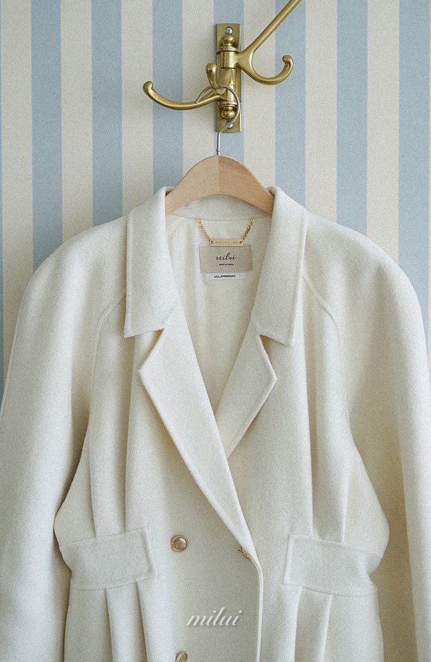 MILUI東大門㊣代購女裝新款熱賣人氣推薦25秋冬時尚中長款大衣MILUI中長款大衣