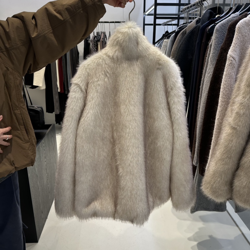 OSOO東大門㊣直郵女士新品休閑時尚熱賣真品推薦短款大衣貂皮OSOO短款大衣
