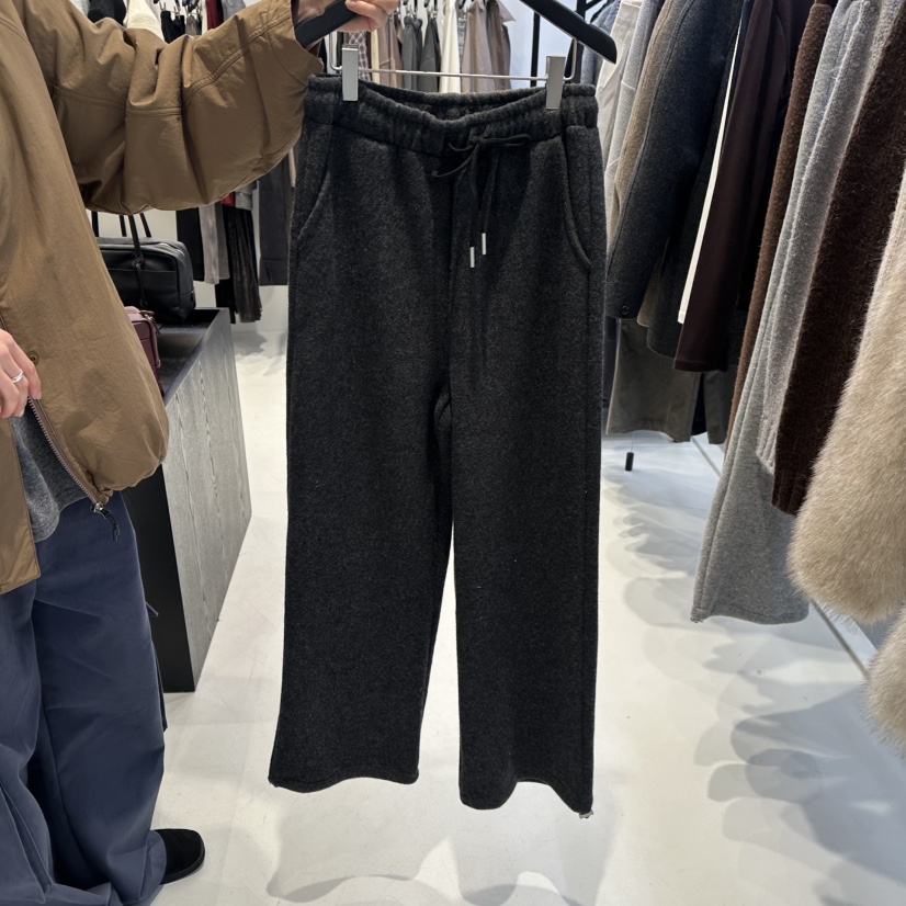 OSOO東大門㊣代購女裝新款時尚熱賣25秋冬真品人氣休閑褲羊毛OSOO休閑褲圖色3