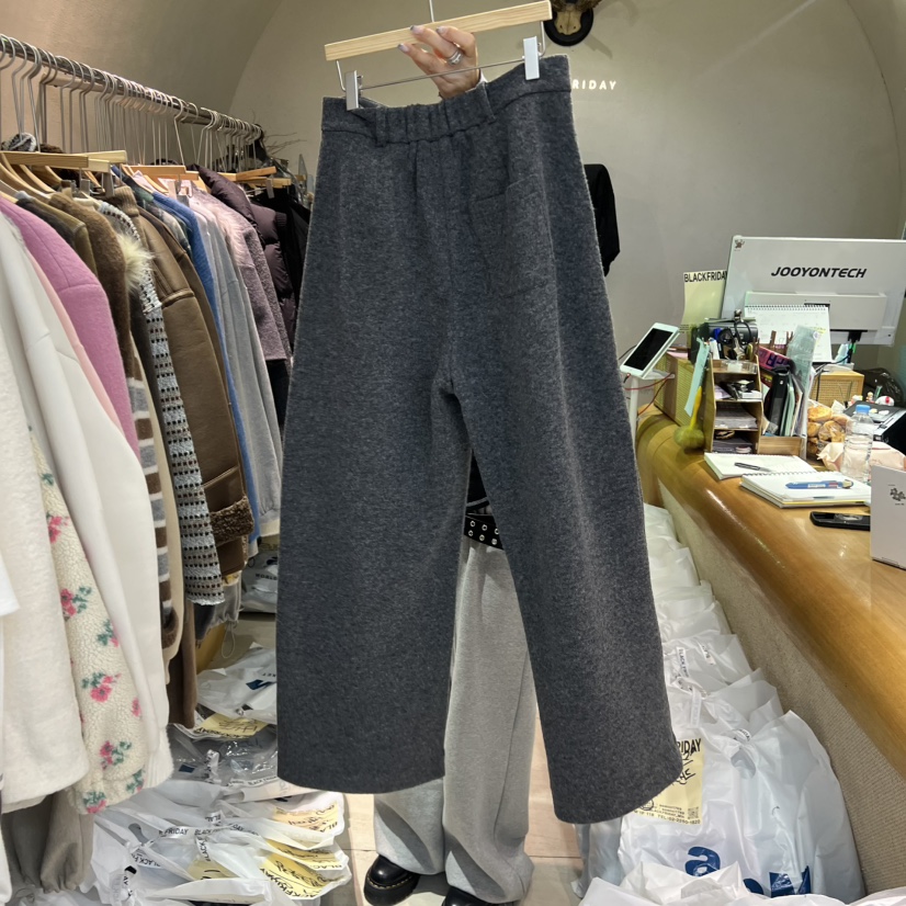 BLACKFRIDAY韓國代購㊣女士新品時尚25秋冬職業熱賣休閑褲羊毛BLACK FRIDAY休閑褲