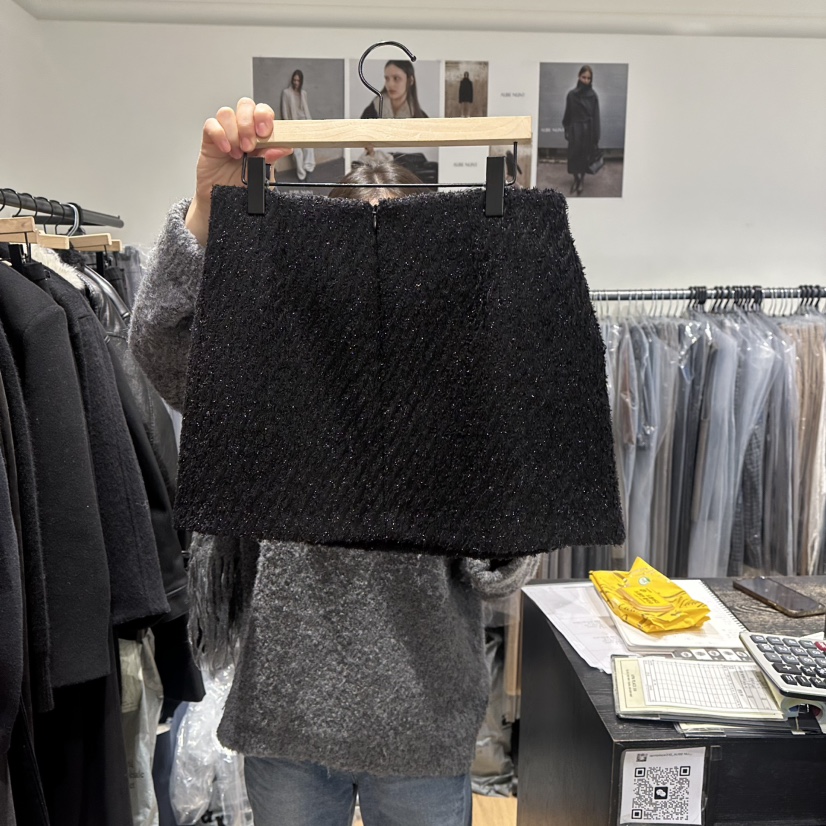 aube nunt東大門㊣實拍女士新品時尚推薦職業25秋冬熱賣短裙aube nunt短裙