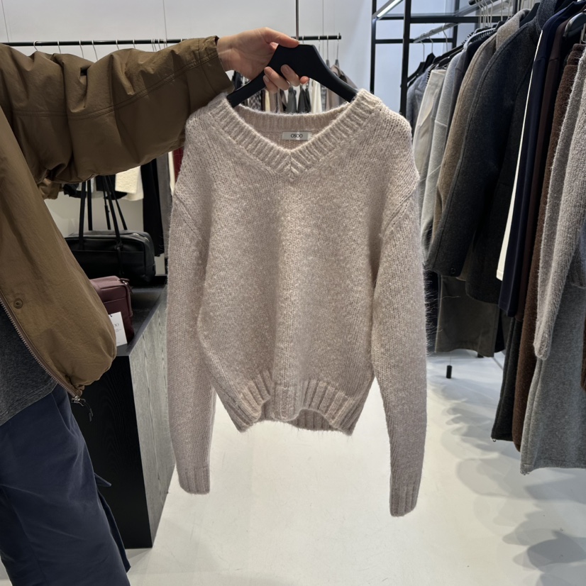 OSOO韓國直郵㊣女裝新品休閑熱賣25秋冬職業真品毛衣馬海毛OSOO毛衣圖色1