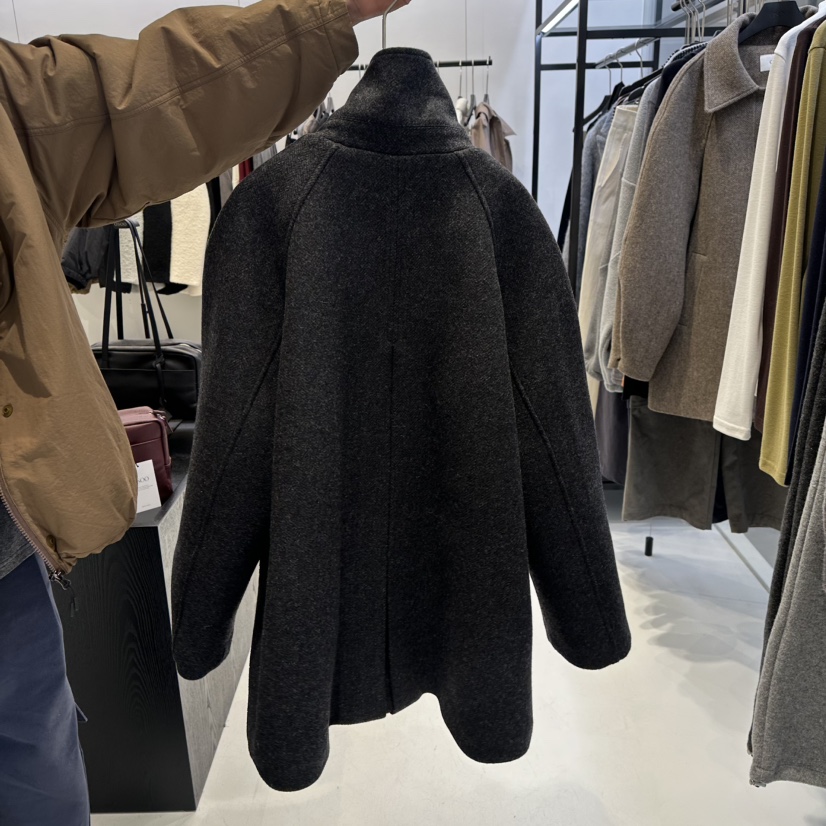 OSOO東大門㊣實拍女士新品真品時尚人氣職業短款大衣人字紋OSOO短款大衣