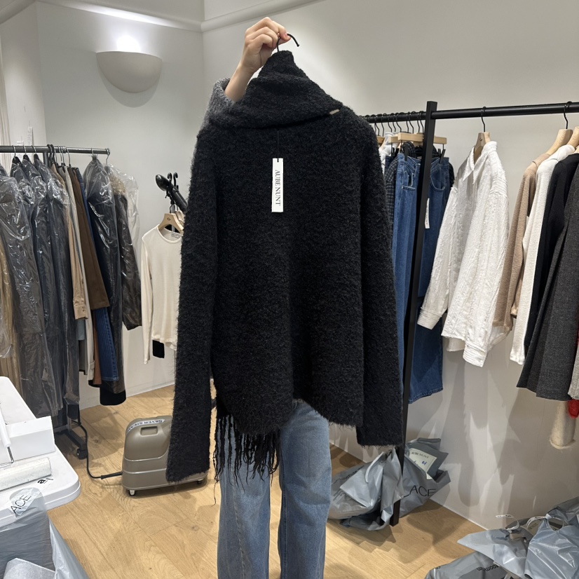 aube nunt韓國直郵㊣女裝新款推薦熱賣真品時尚毛衣含圍巾aube nunt毛衣