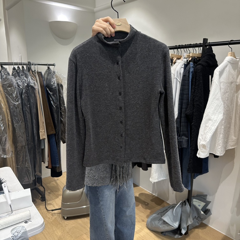 aube nunt韓國代購㊣女裝新品人氣休閑時尚熱賣25秋冬長袖T恤aube nunt長袖T恤圖色2墨色