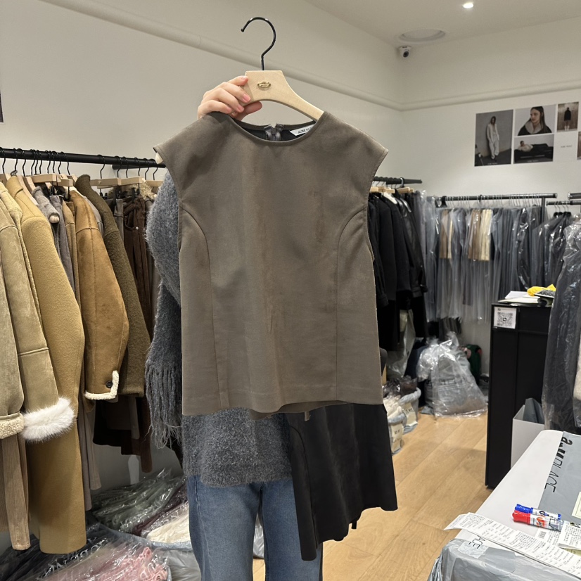 aube nunt東大門㊣直郵女士新品熱賣25秋冬真品職業吊帶背心aube nunt吊帶/背心圖色1