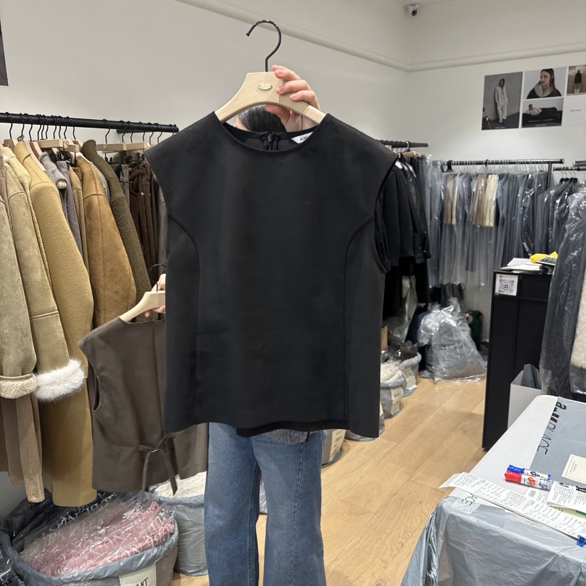 aube nunt東大門㊣直郵女士新品熱賣25秋冬真品職業吊帶背心aube nunt吊帶/背心圖色2
