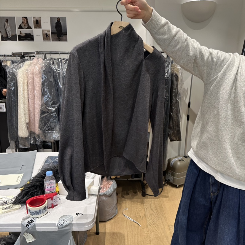 aube nunt韓國直郵㊣女裝新品休閑時尚職業推薦襯衫蕾絲衫aube nunt襯衫/蕾絲衫圖色3