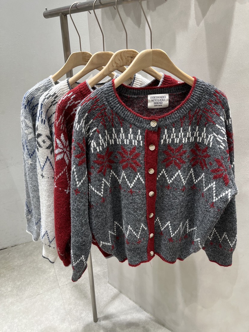 EVERCOMMERCE METICULOUSLY DESIGNED東大門㊣代購女士新品休閑針織衫羊毛EVERCOMMERCE針織衫